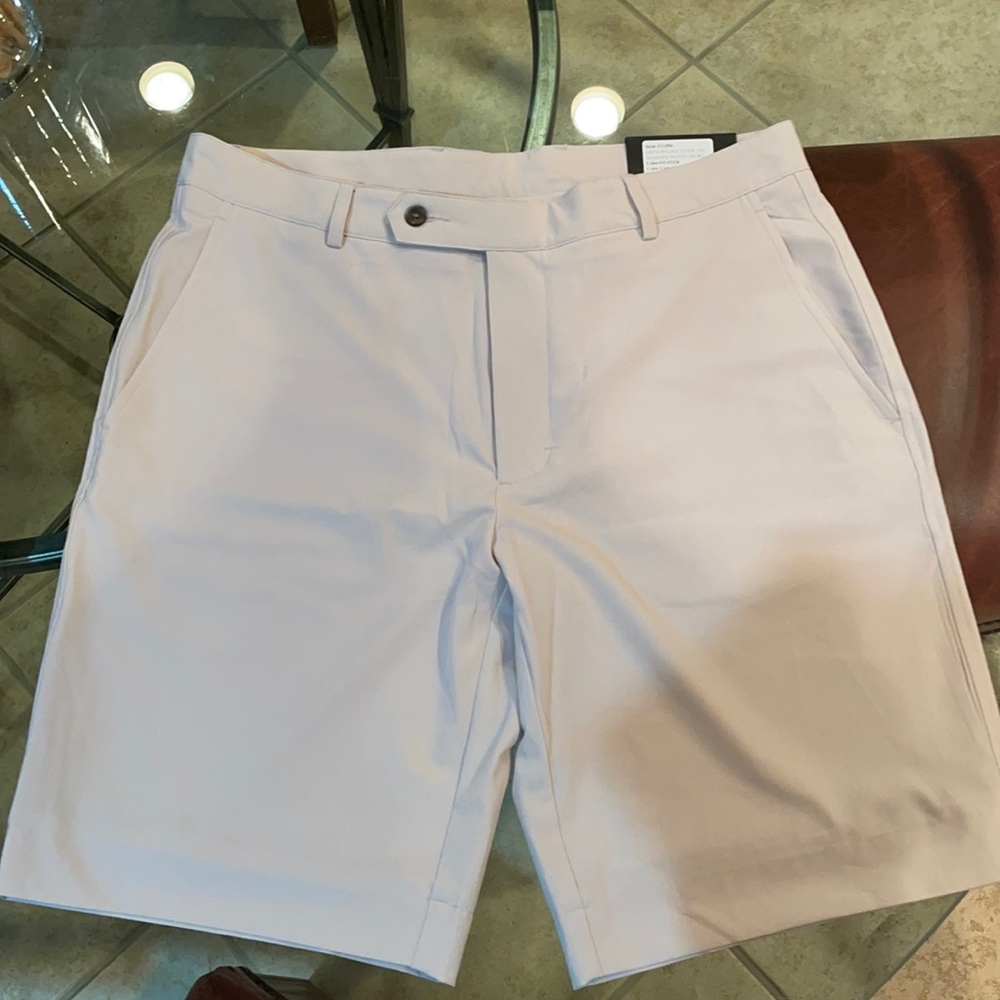 Fairway & Greene F&G Tech Golf Shorts NWT W34 Spandex Woven Short Color: Oyster